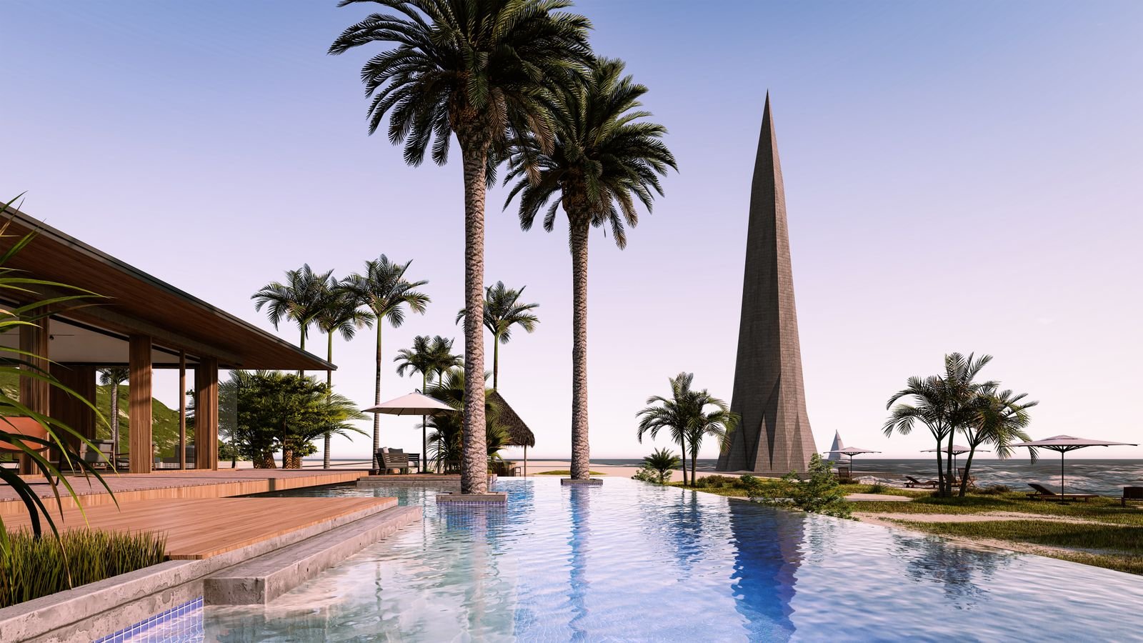 Commercial and retail space 3D rendering