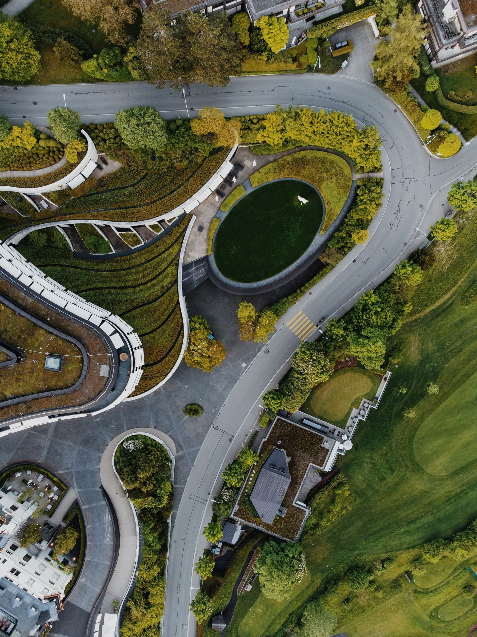 Water body and rainwater harvesting landscape design