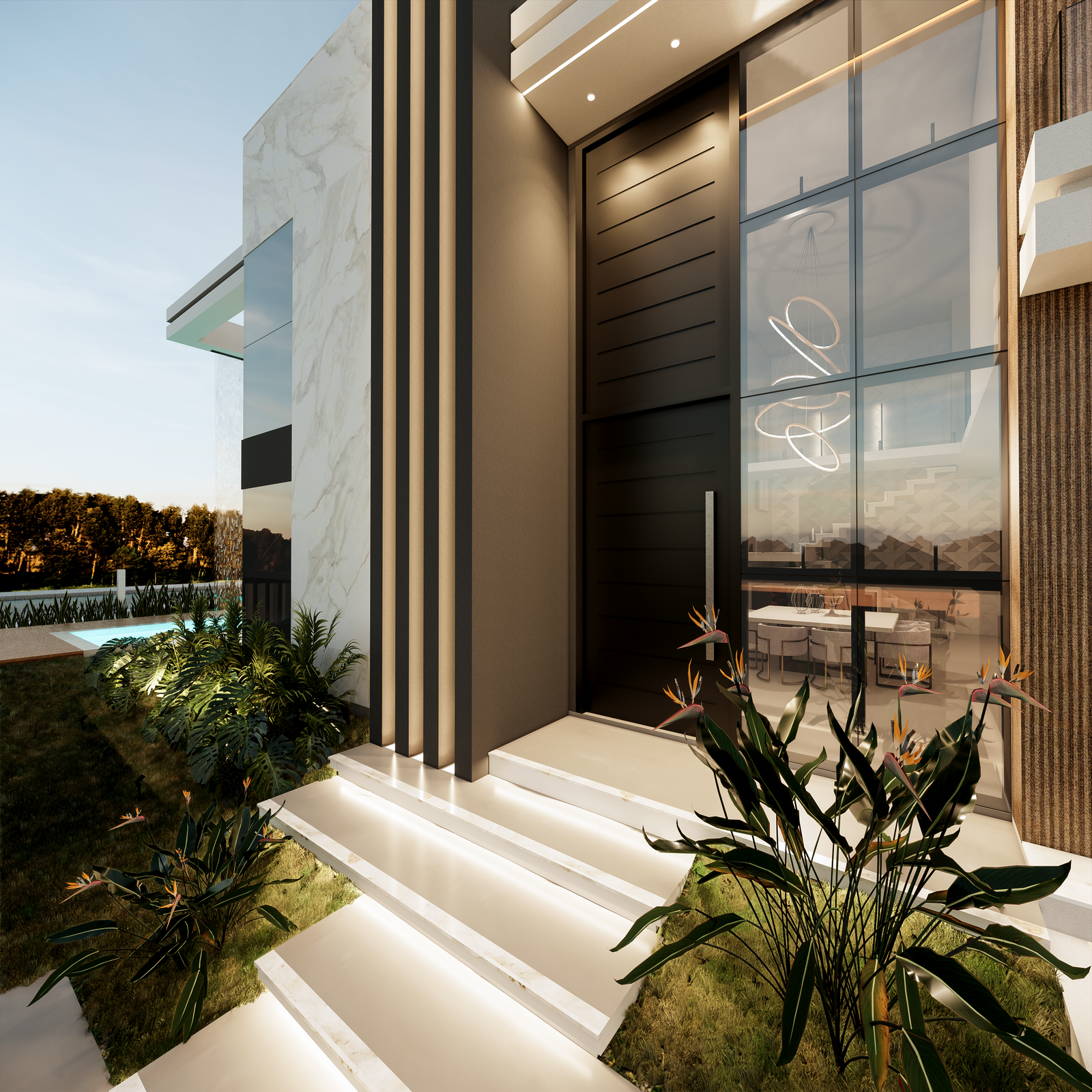 Landscape and courtyard design for luxury homes in Jhansi