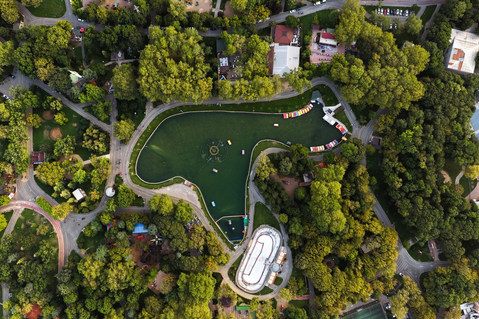 Children's play zone development with safe playground equipment