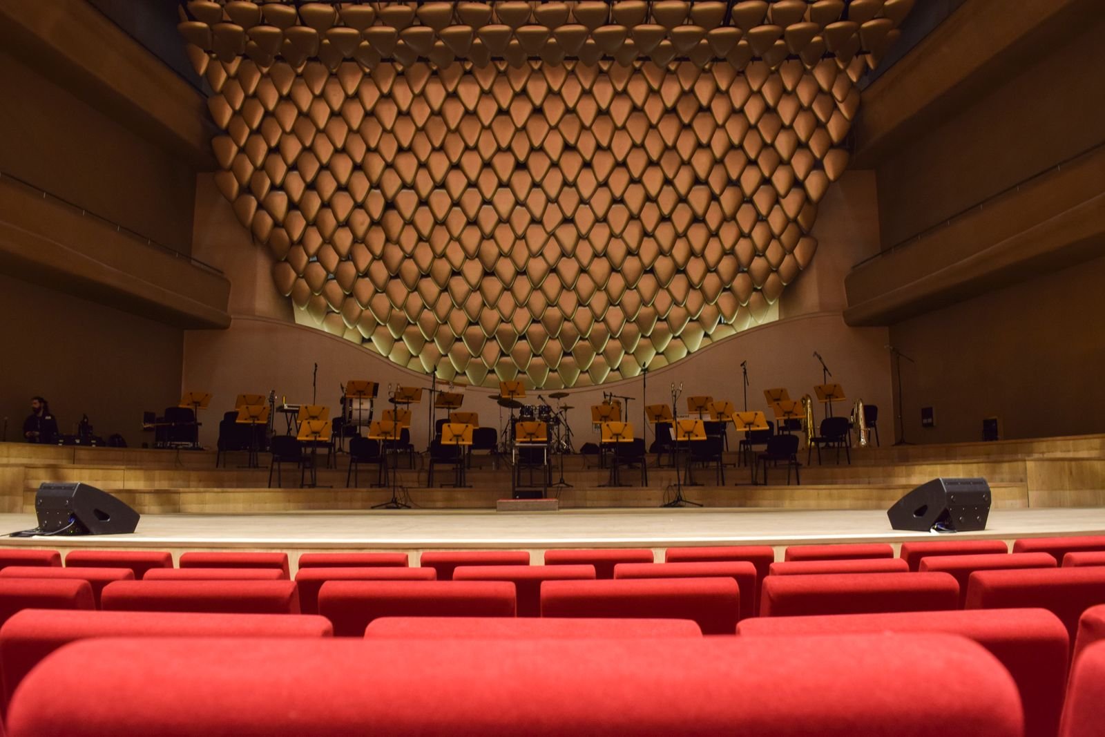 Auditorium seating layout and sightline optimisation