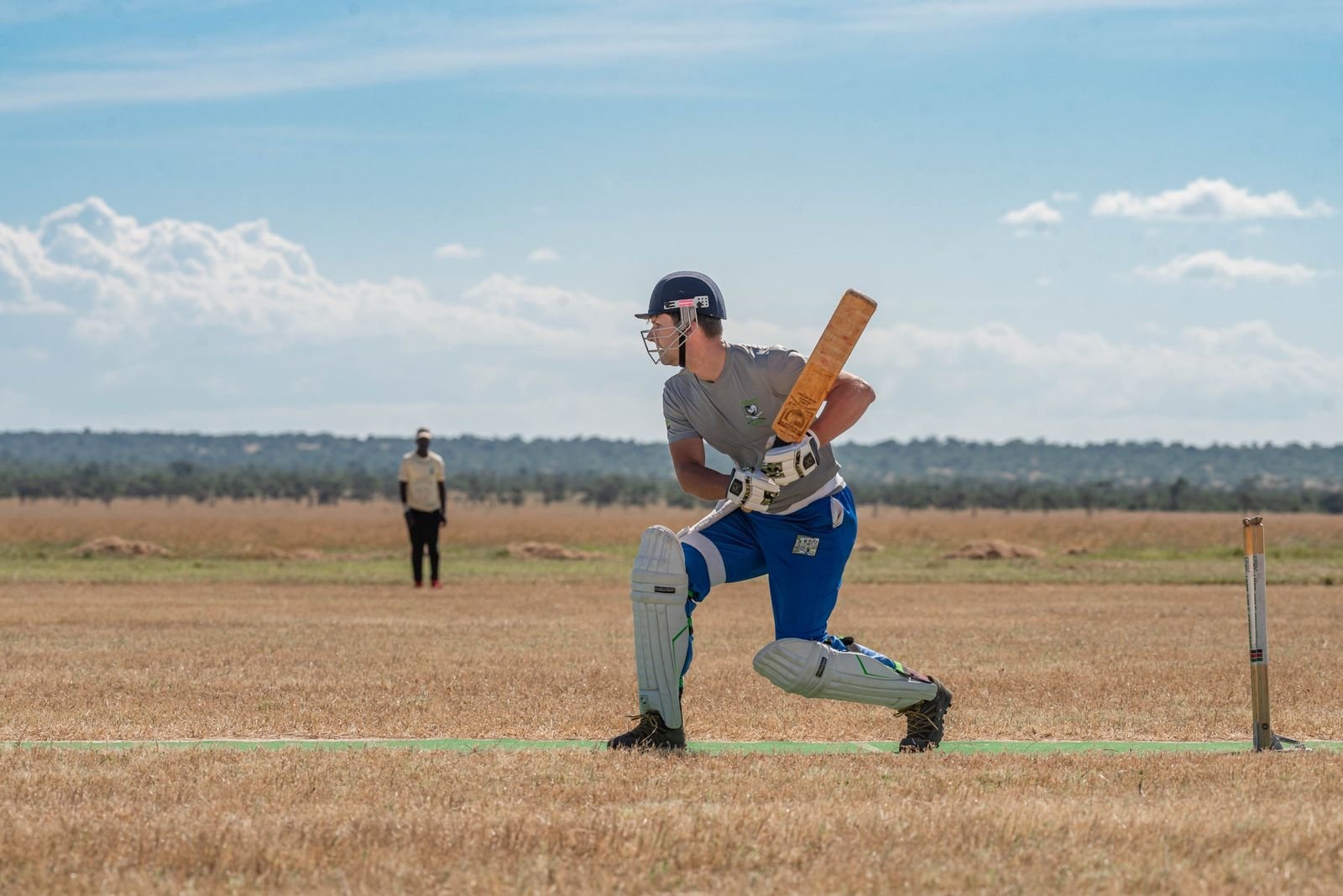 Batting pads and gloves set for cricket players