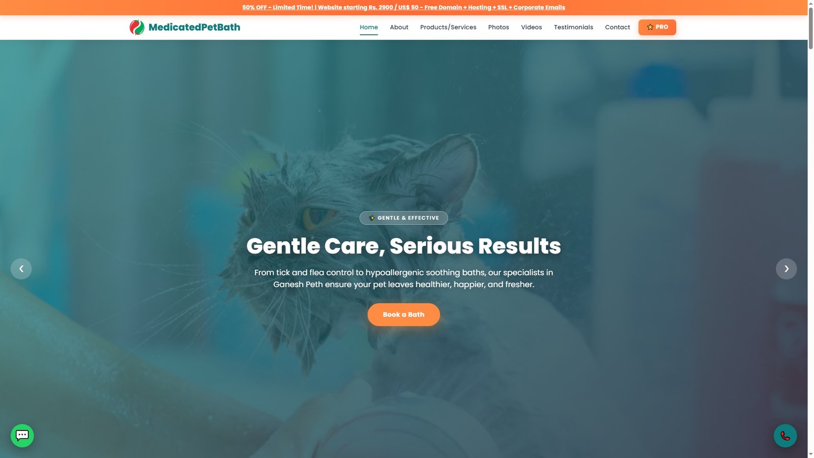 Medicated Pet Bath Services
