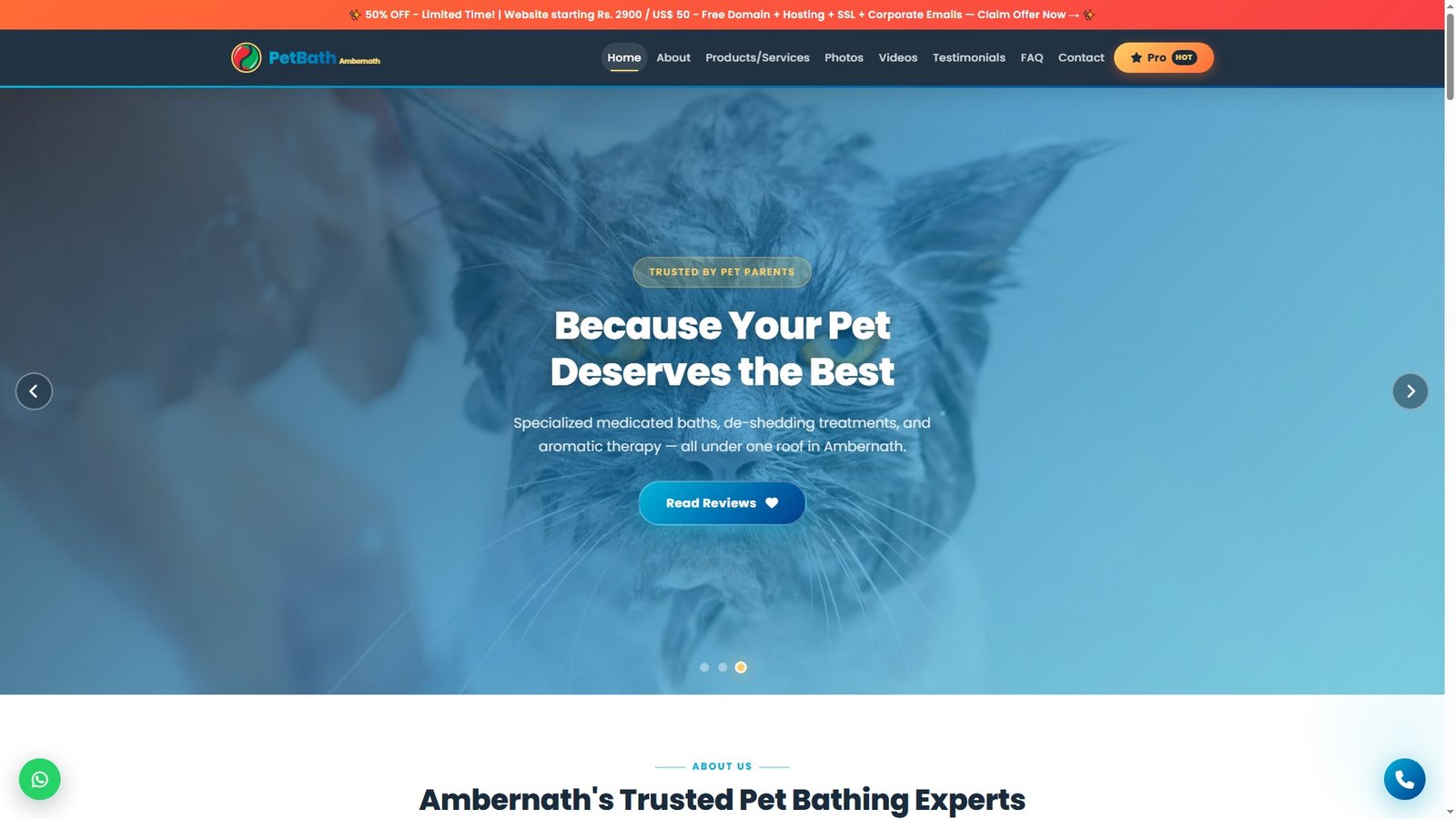 Pet Bathing Services