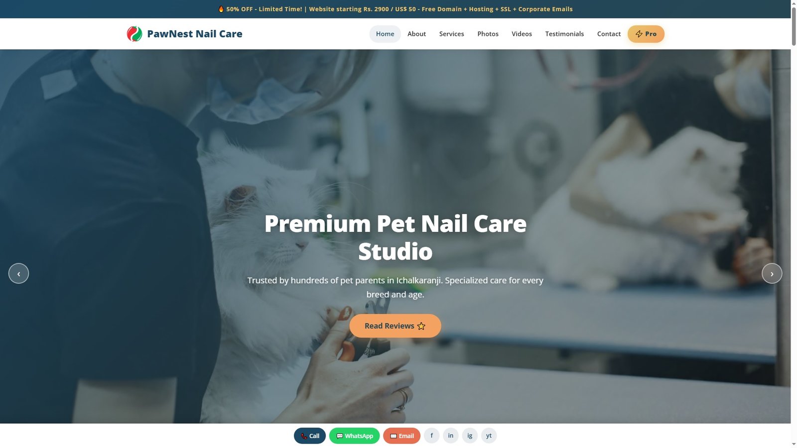 Pet Nail Trimming Services