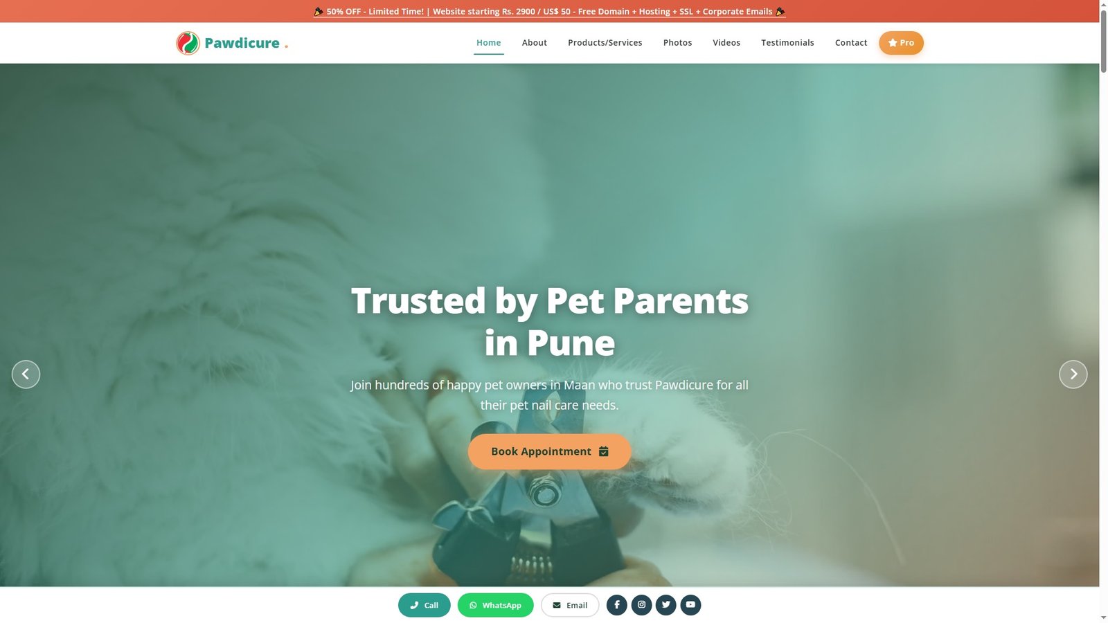 Pet Nail Trimming Services