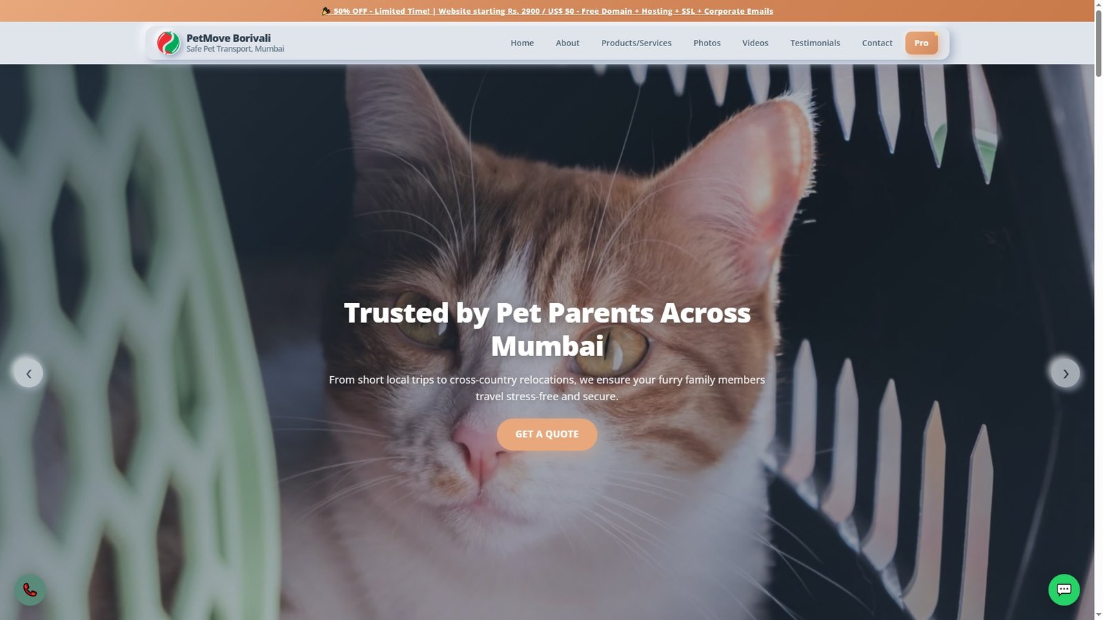 Pet Transportation Services