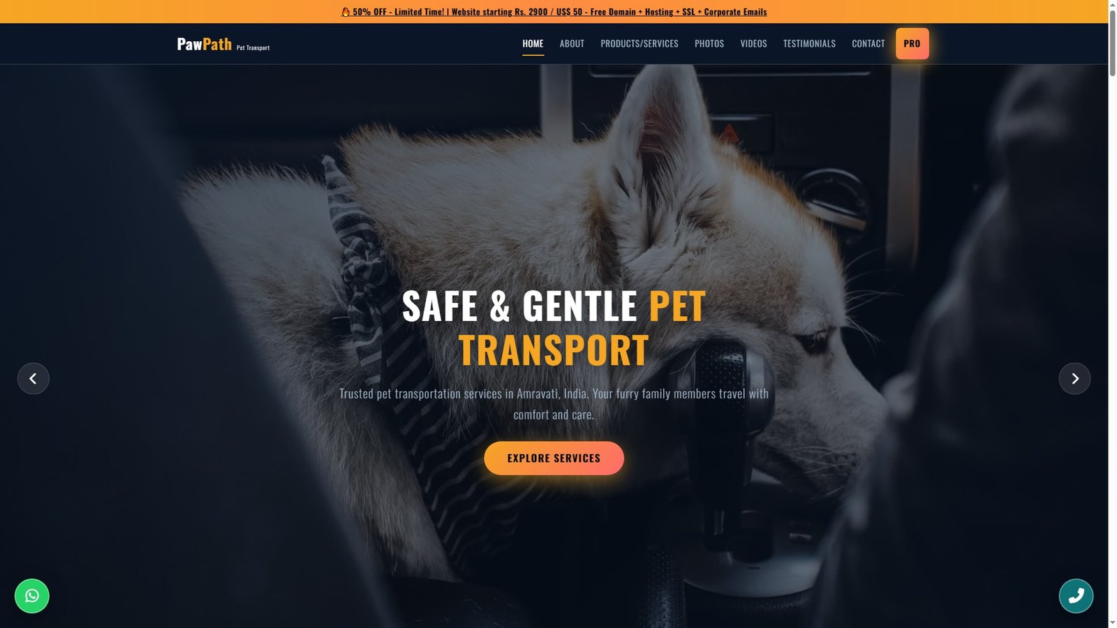 Pet Transportation Services
