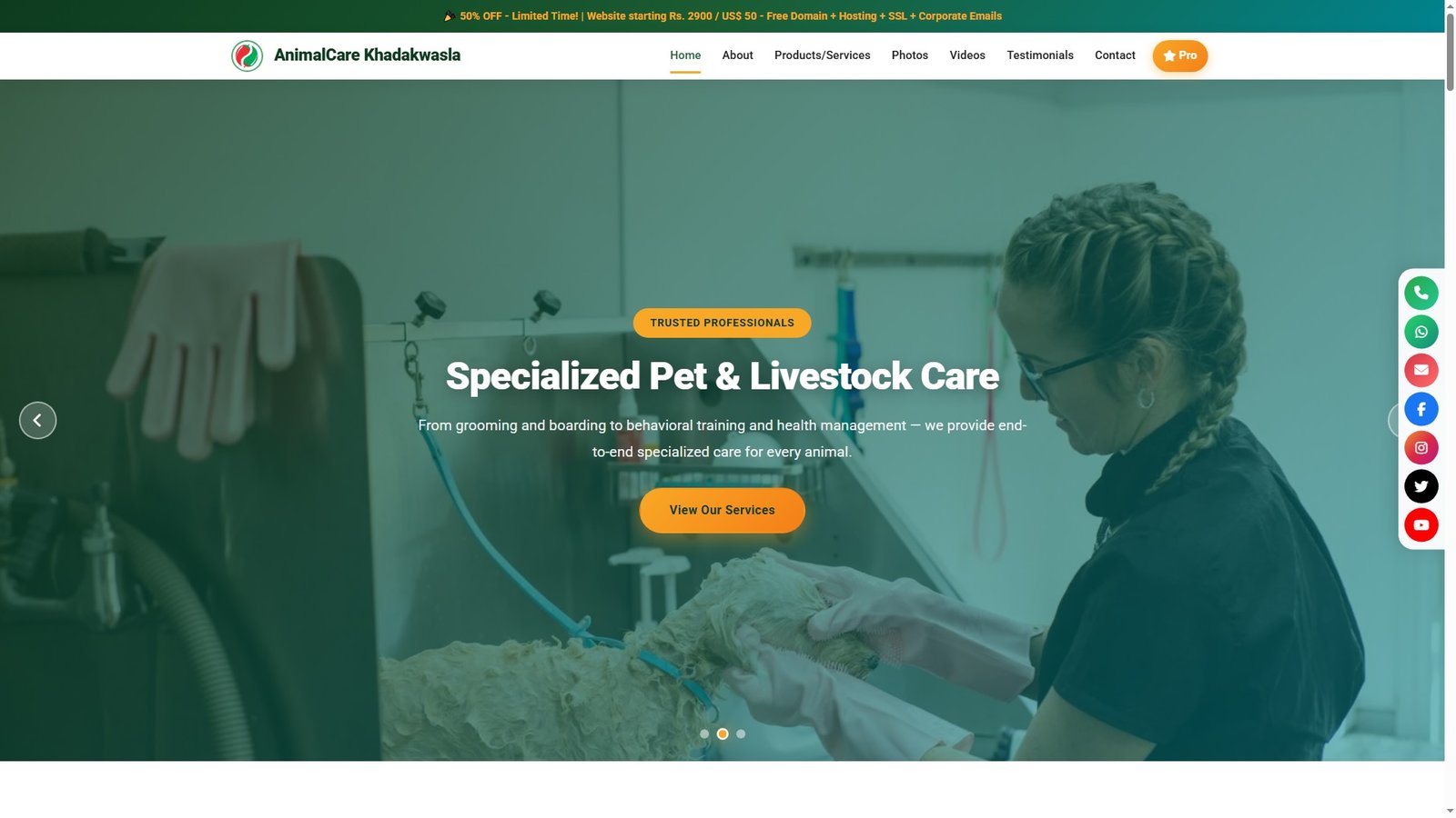 Specialized and Other Animal Services