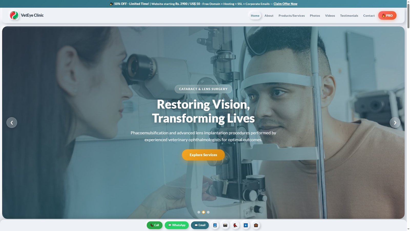 Veterinary Ophthalmology Services