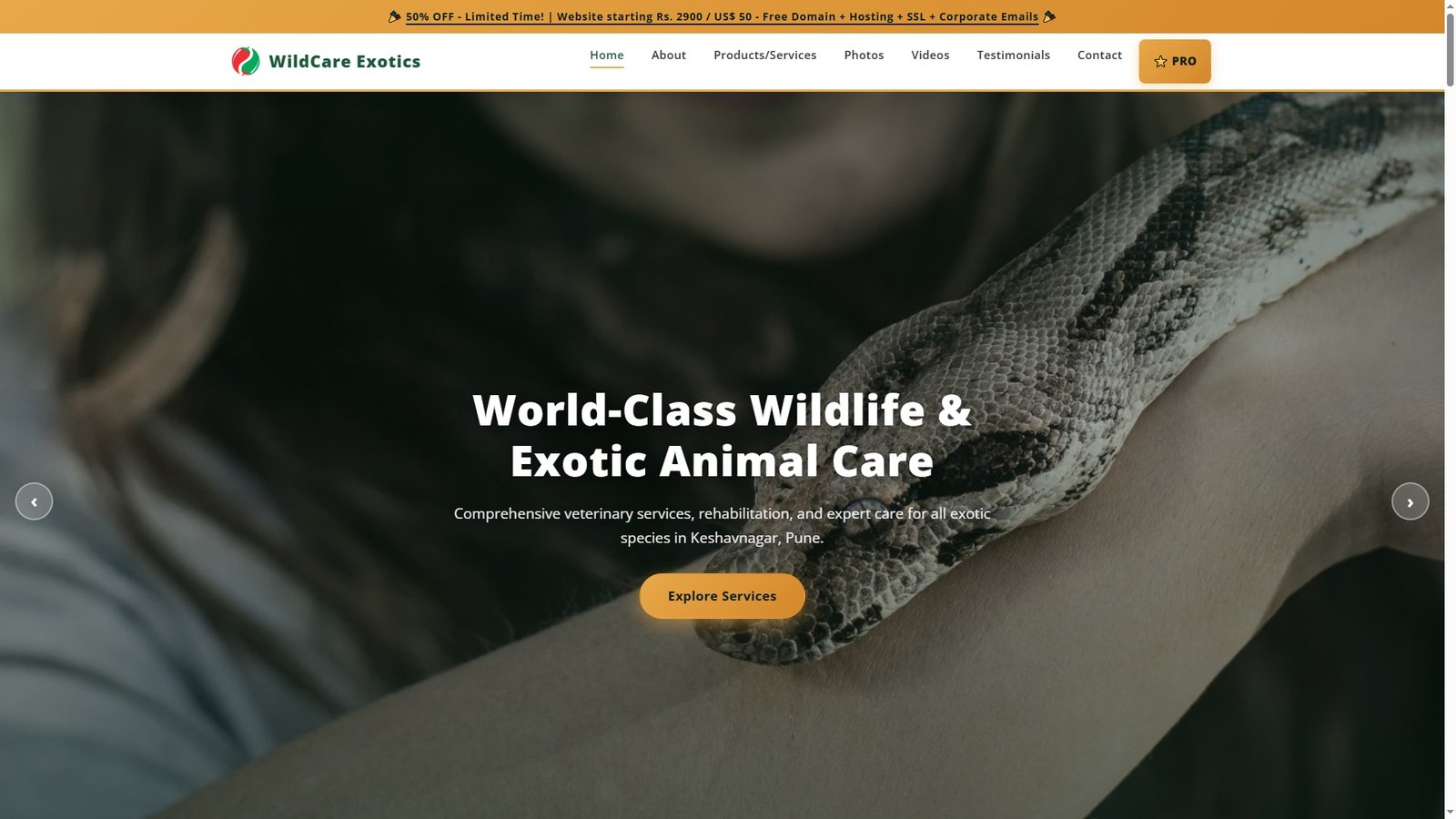 Wildlife and Exotic Animal Care Services