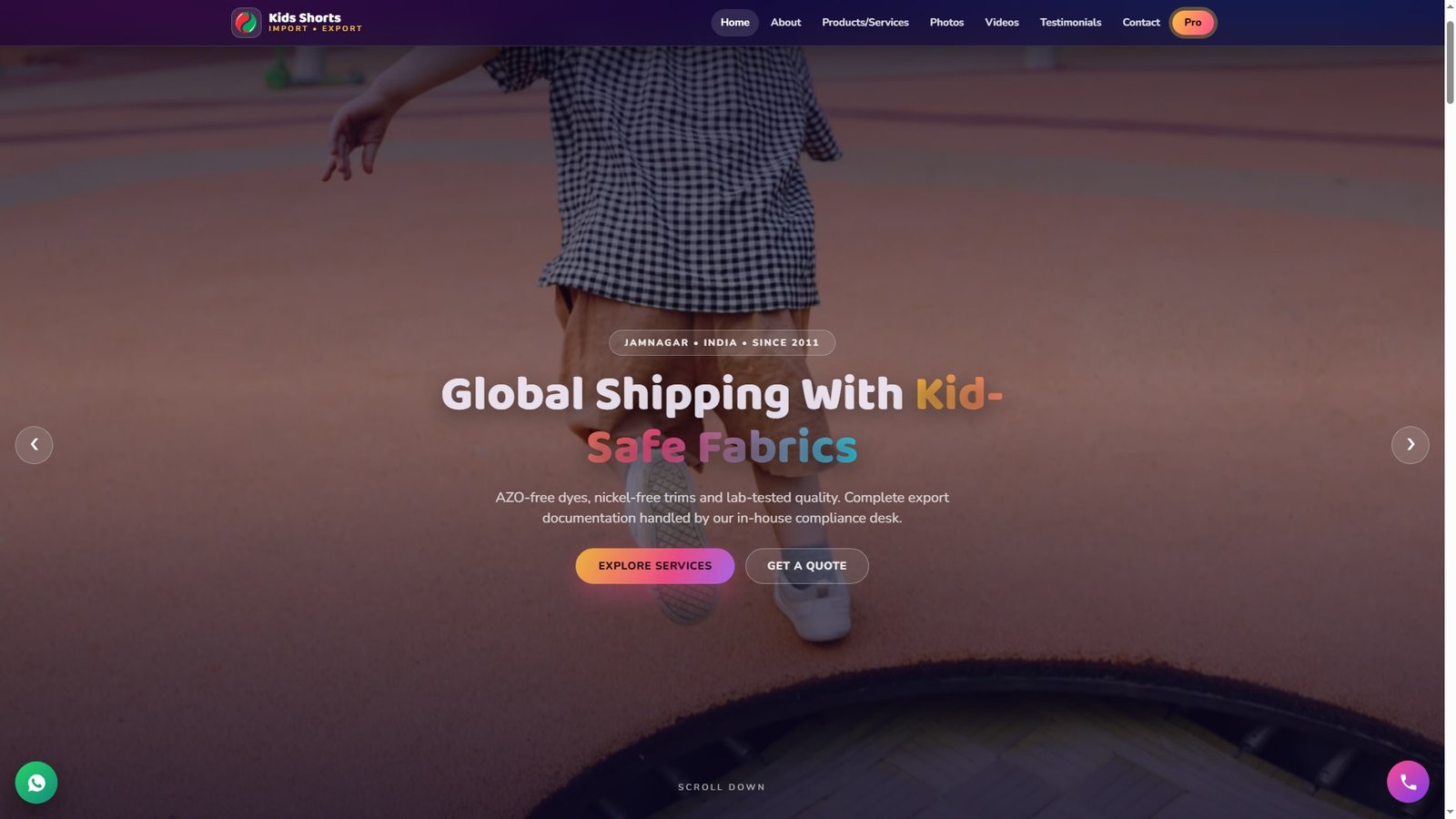 Kids Shorts Import Export