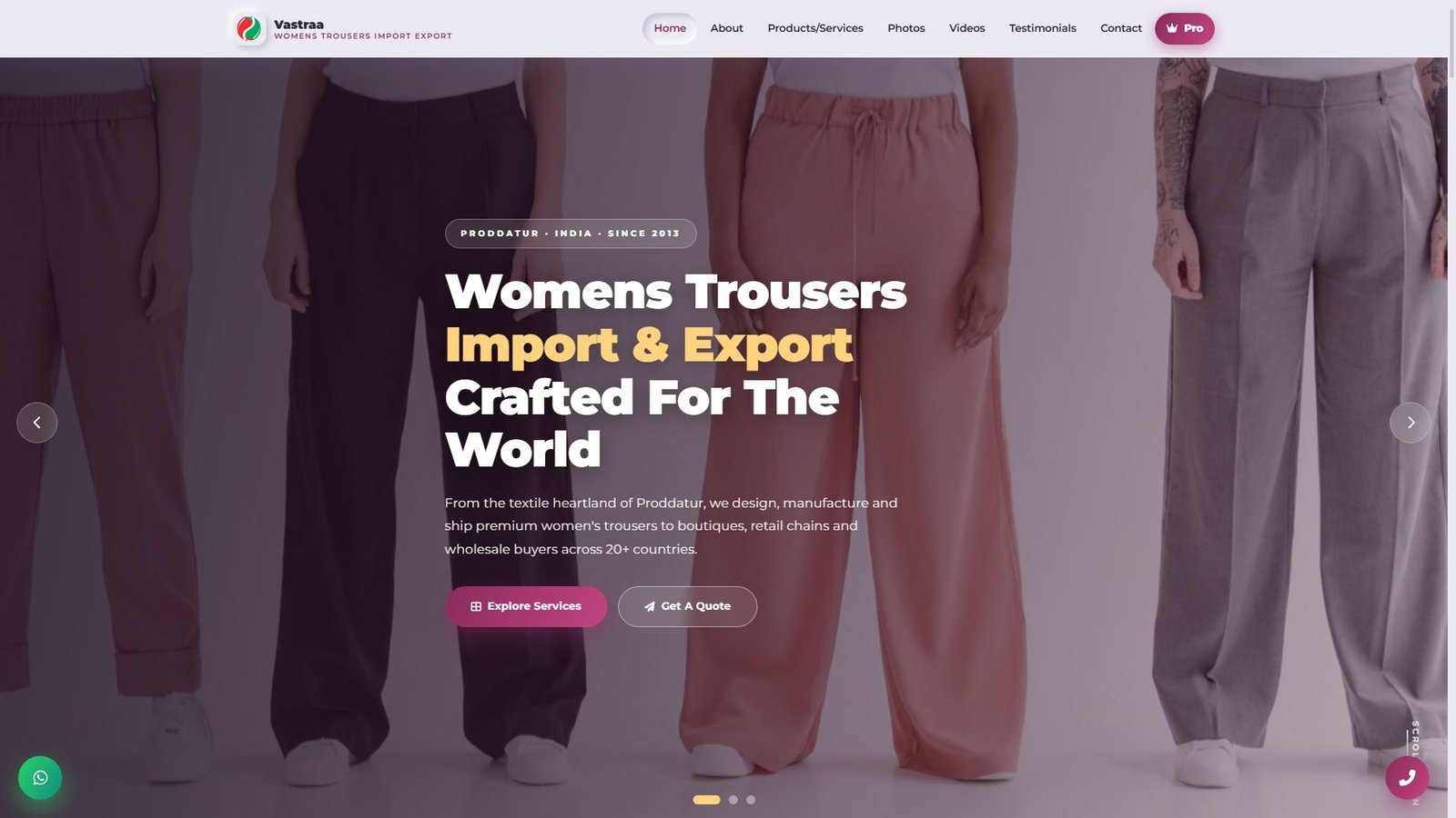 Womens Trousers Import Export