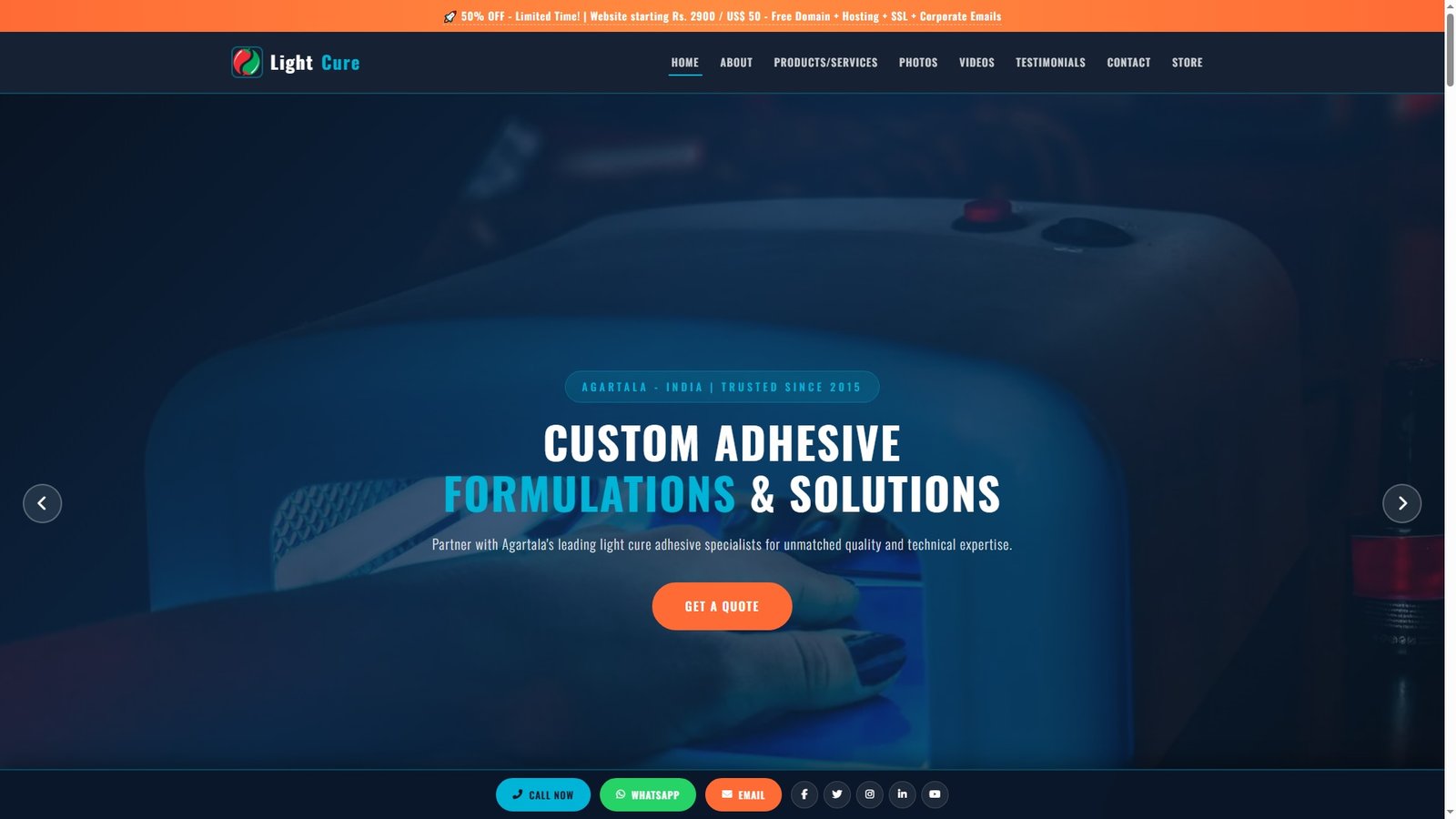 Light Cure Adhesives