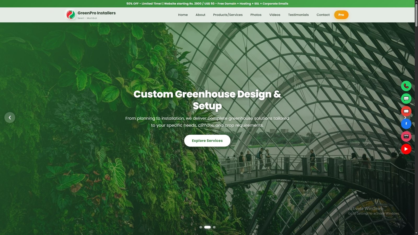 Greenhouse Installation Services