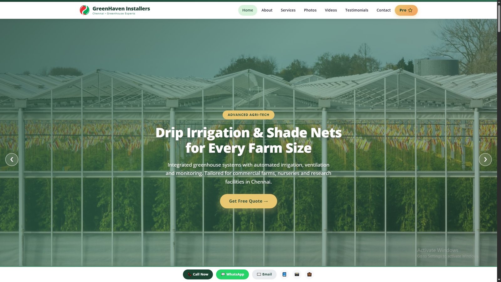 Greenhouse Installation Services