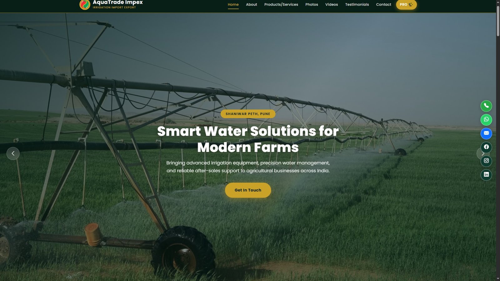 Irrigation Equipment Import Export