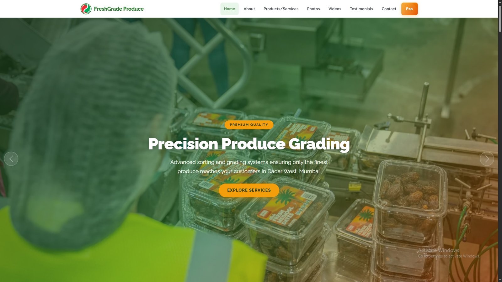 Produce Grading and Packaging Services