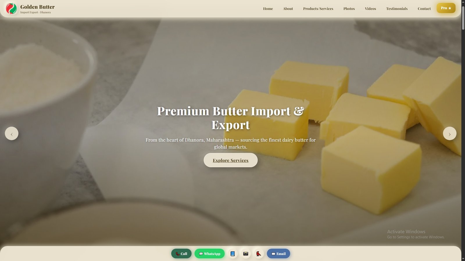 Butter Import Export