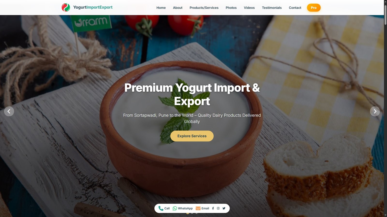 Yogurt Import Export