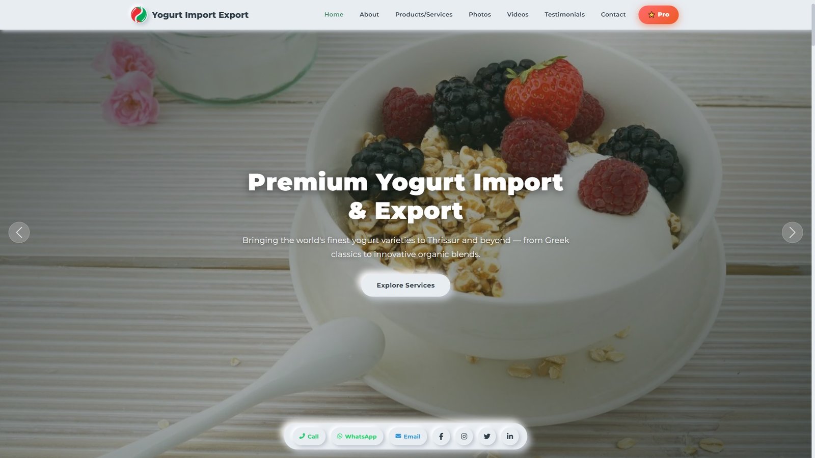 Yogurt Import Export