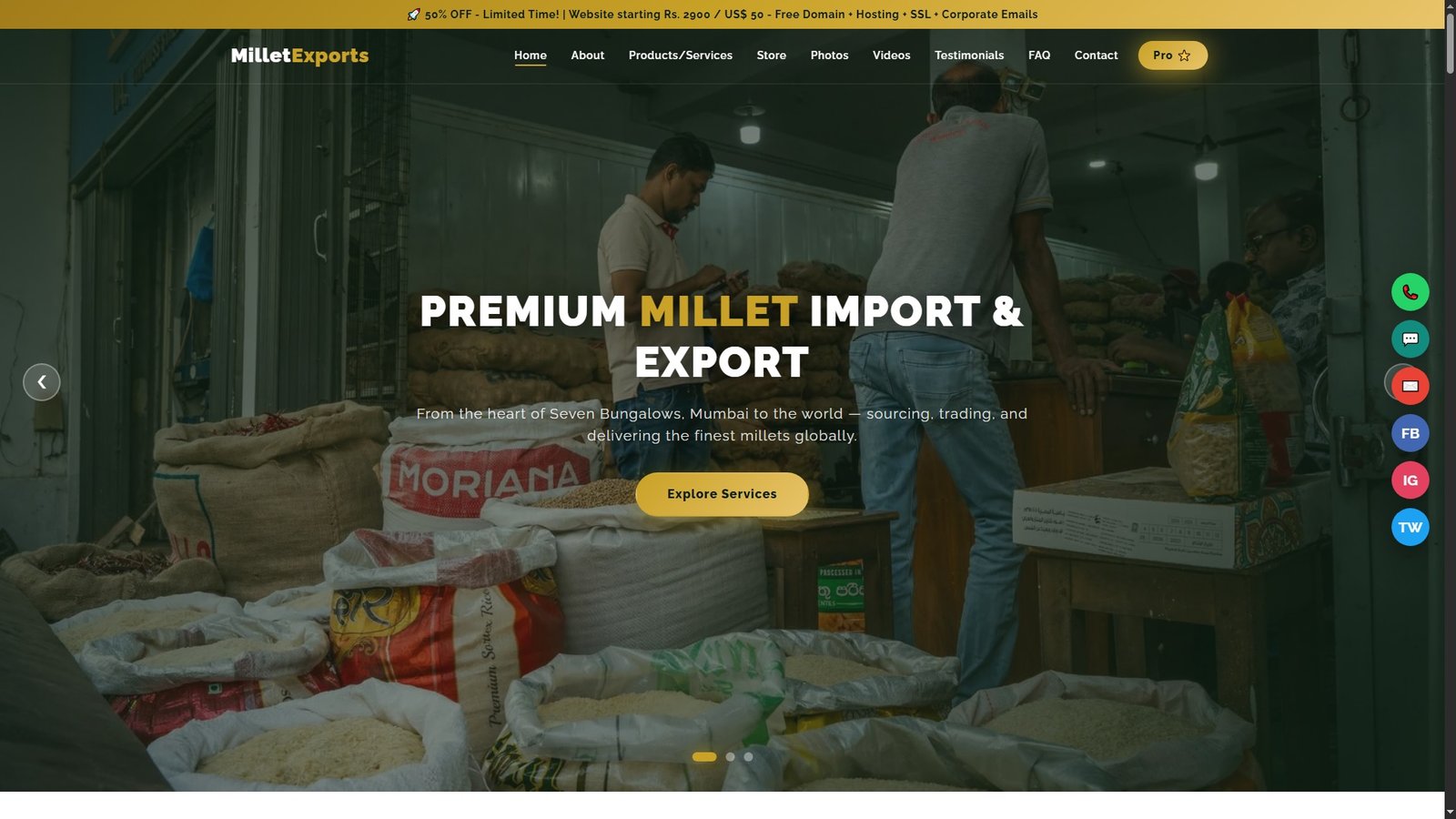 Millet Import Export