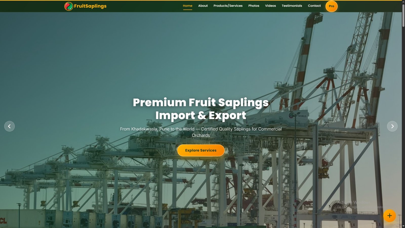 Fruit Saplings Import Export