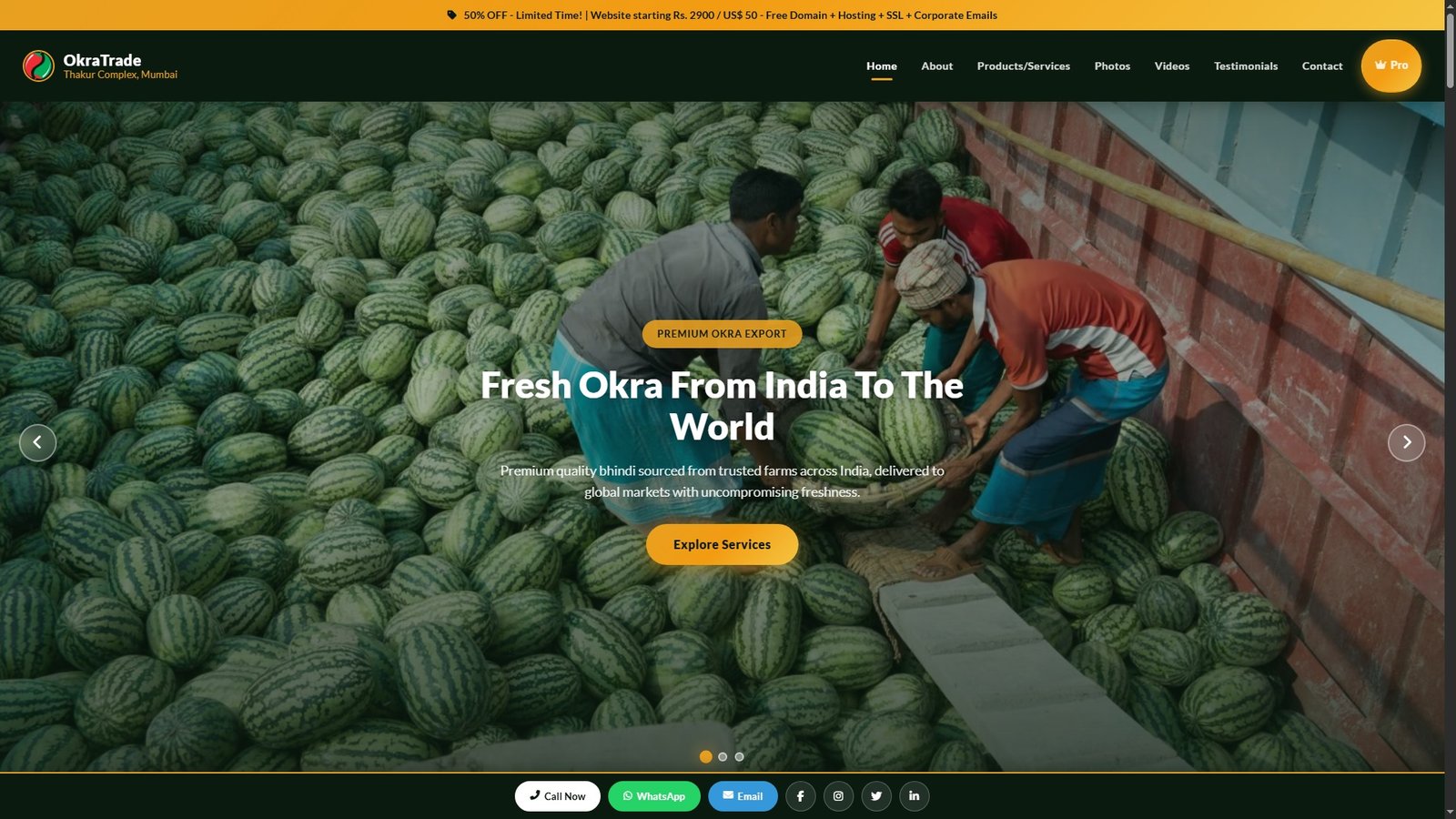 Okra Import Export
