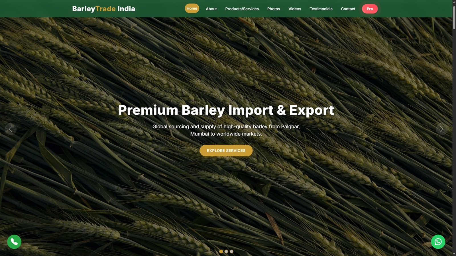 Barley Import Export