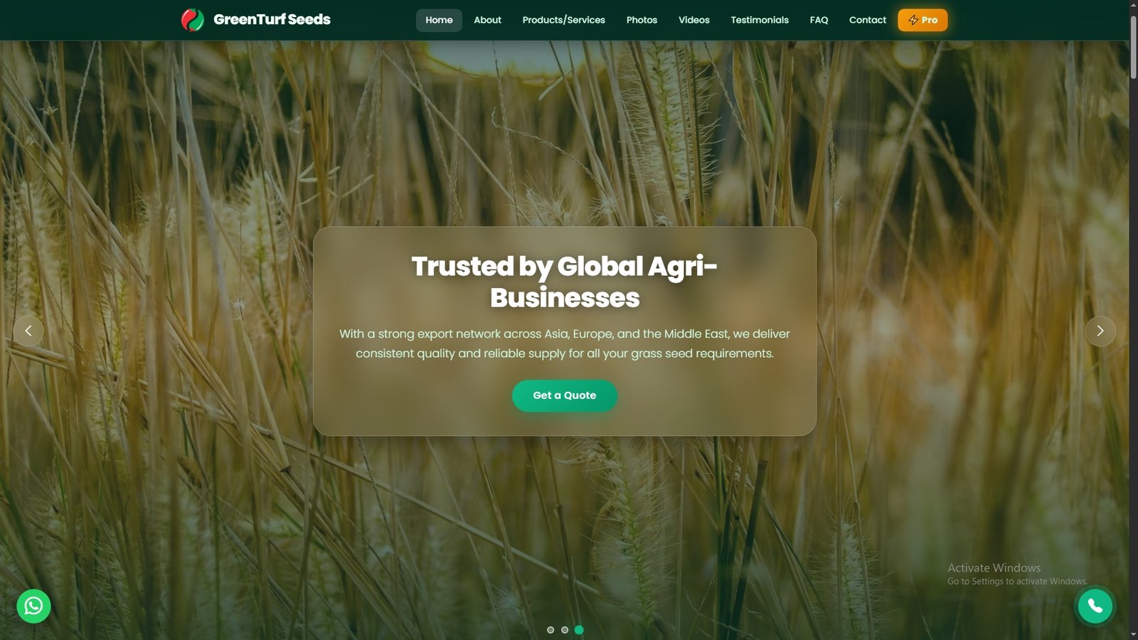 Grass Seeds Import Export