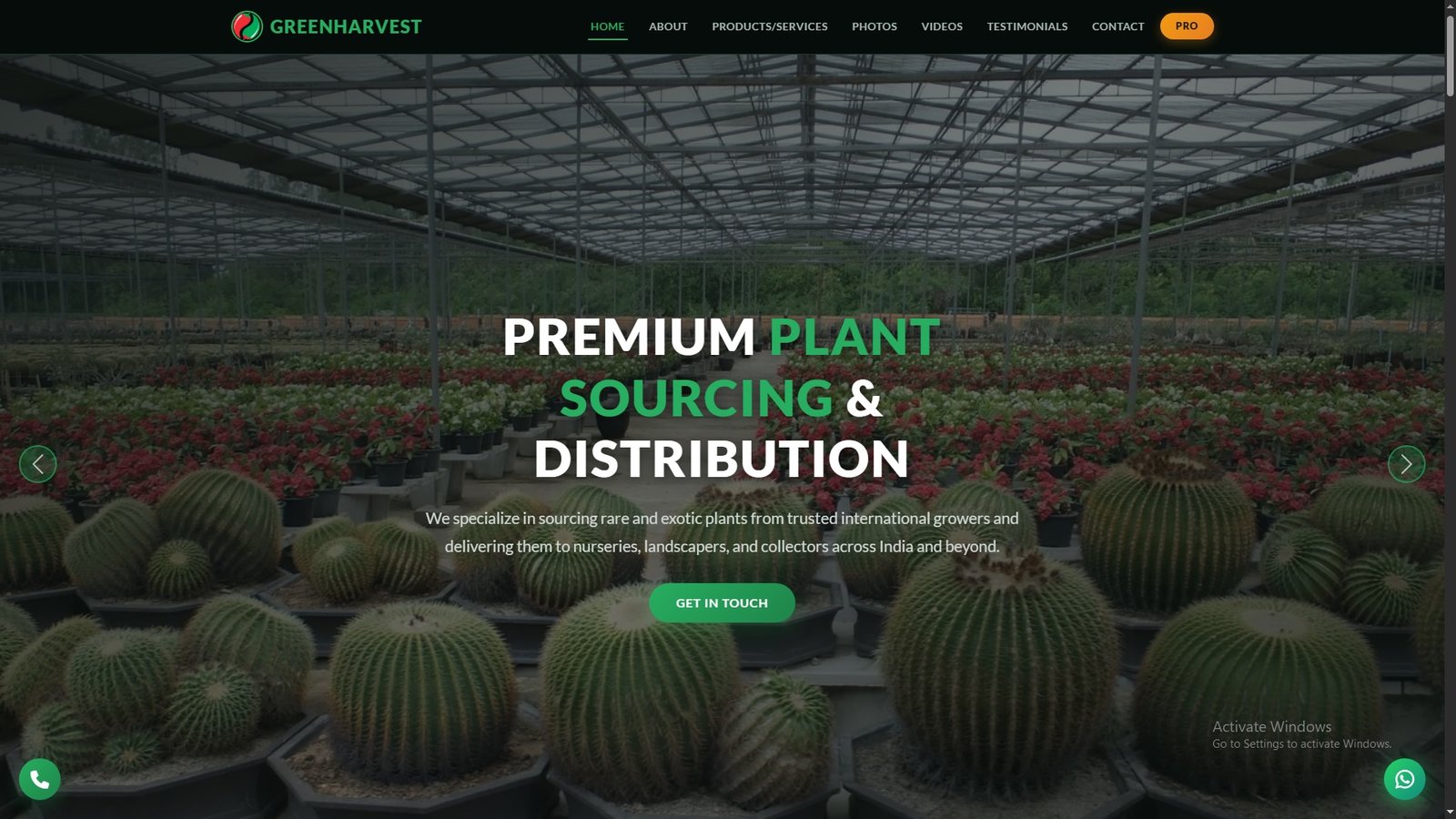 Nursery Plants Import Export