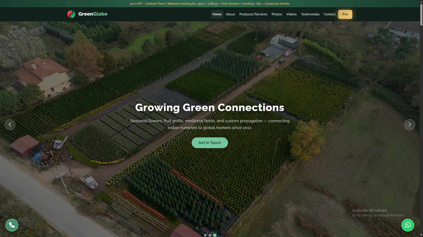 Nursery Plants Import Export