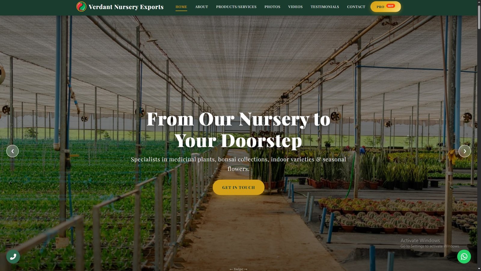 Nursery Plants Import Export