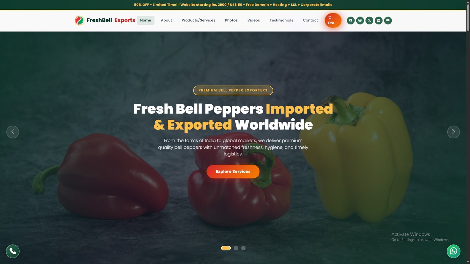 Bell Peppers Import Export