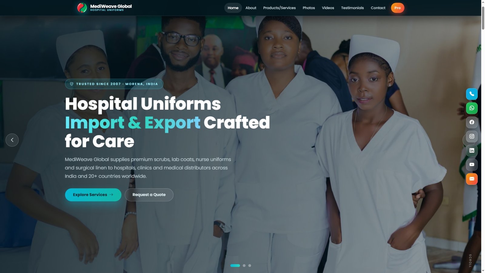 Hospital Uniforms Import Export